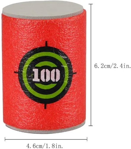Vista 2 de Dreampark Objetivo de dardos de bala para Nerf N-Strike Elite Series Blasters 24 piezas de material EVA suave (rojo) Objetivos para lanzadores