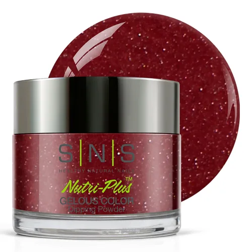 Vista 13 de SNS Polvo de inmersión de uñas, polvo de inmersión de color geloso - Acai Bowl (negro) - Color de uñas de larga duración dura 14 días - Bajo olor