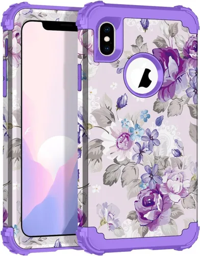 Vista 92 de Hocase Funda para iPhone SE 2022/2020, resistente a prueba de golpes, de plástico duro+goma de silicona, funda protectora híbrida para iPhone SE