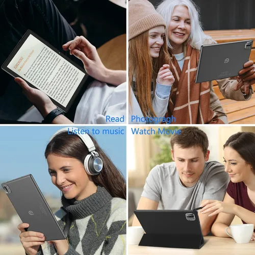 Vista 9 de PRITOM Tablet 2026 de 10 pulgadas con funda, WiFi 6 de 5 GHz, 64 GB, HD IPS Negro