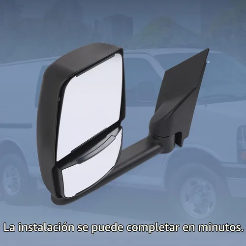 Vista 5 de JDMSPEED Espejo retrovisor lateral izquierdo del conductor compatible con Chevy Express GMC Savana 1500/2500/3500 2003-2019 con ajuste manual