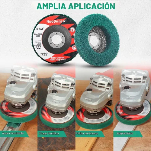 Vista 4 de Disco de aleta de grano 180 y 320 para amoladora angular de 4 1/2 pulgadas, accesorio para molienda de metal y madera, discos de lijado, almohadilla