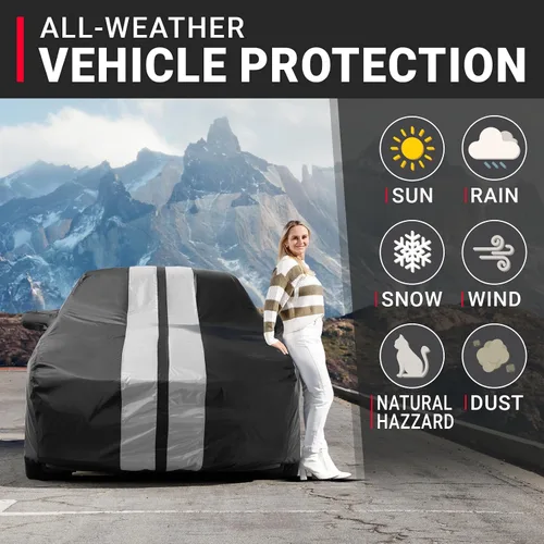 Vista 2 de iCarCover - Funda premium para automóvil, apta para Ford Focus Wagon 2000-2007, resistente al agua, para todo tipo de clima, a medida, protección