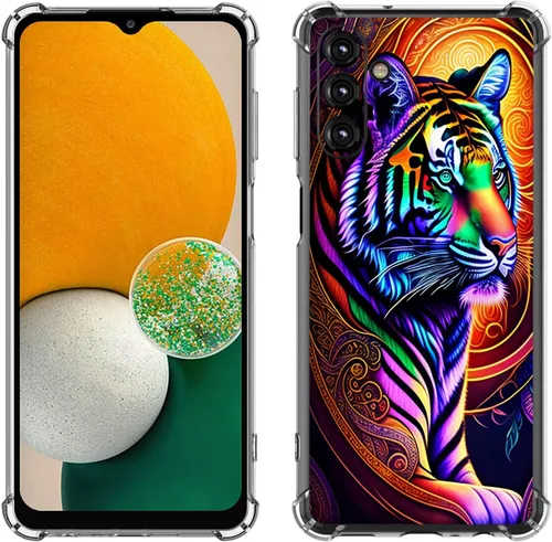Vista 20 de Samsung Galaxy A14 5G - Funda para teléfono celular, diseño de flores de mariposa azul, a prueba de golpes, TPU con bordes elevados, compatible