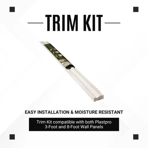 Vista 5 de Kit de molduras para paneles de revestimiento Paneles de pared decorativos fáciles de instalar, kit de tablones de PVC para paneles de pared