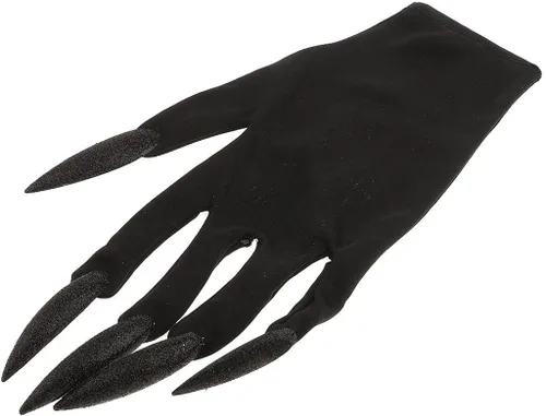 Vista 4 de Guantes de Halloween largos con purpurina para las uñas, guantes de mujer de diablo aterrador, para Halloween, carnaval, vestido de fantasía