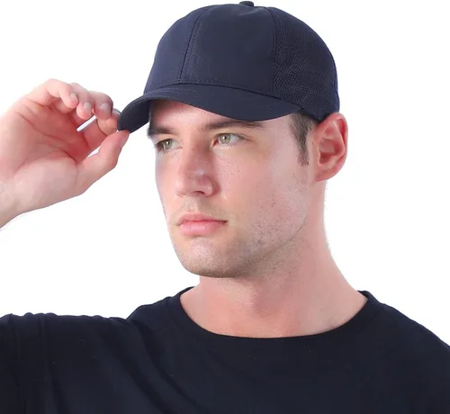 Vista 5 de KCZAKA Gorra de béisbol de ala corta de secado rápido unisex de malla trasera transpirable Snapack Trucker Gorras ajustables de árbitro SS115