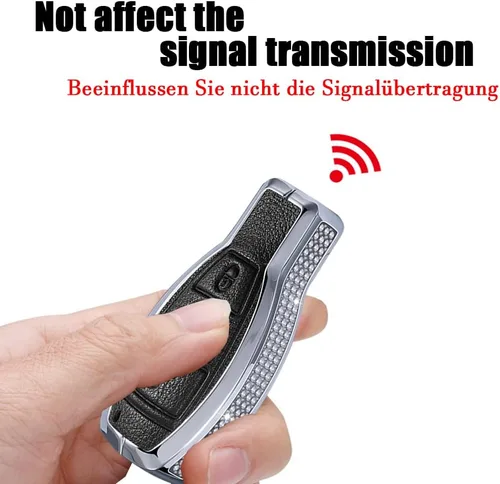 Vista 2 de ontto Funda para llave de coche con diamantes de imitación de 2 botones para Mercedes-Benz A Class B C E S G M V Class CLA CLS GLA GLC GLE GLK GL