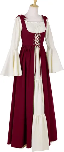 Vista 2 de Disfraz renacentista medieval para mujer, disfraz de Halloween