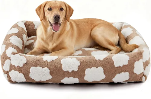 Vista 19 de JOEJOY Cama para Perro de Tamaño Mediano, Cama para Mascotas Ortopédica Lavable de Forro Polar de Pana Suave Premium con Funda de Cremallera