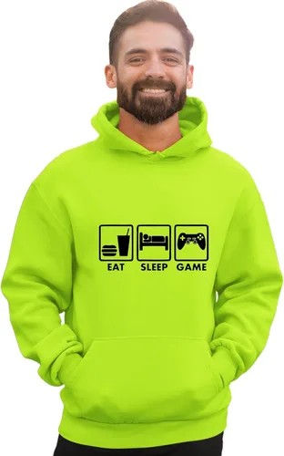 Vista 23 de Go All Out Eat Sleep Game - Sudadera con capucha para hombre y mujer Verde Irlandés