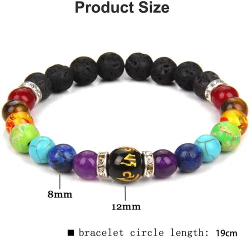 Vista 6 de Pulsera de 7 chakras, pulsera Arus 7 chakras, pulsera Arus 7 chakras original, pulsera de energía de 7 chakras, pulsera de 7 chakras, pulseras