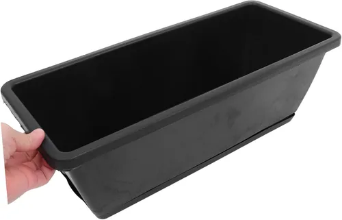 Vista 9 de Yardwe Macetas rectangulares para exteriores, macetas y pies de maceta, 6 unidades, para jardín