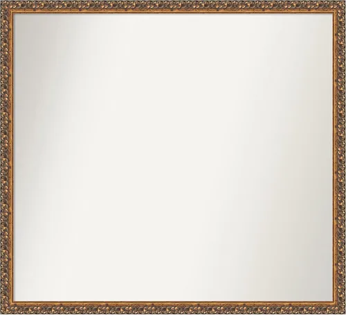Vista 203 de Amanti Art Espejo de baño de bronce para sobre fregadero, 29 x 19 pulgadas, espejo rectangular de bronce antiguo, marco de madera tradicional