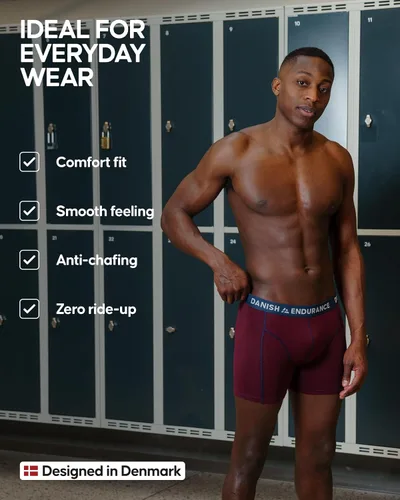 Vista 3 de DANISH ENDURANCE Calzoncillos tipo bóxer de algodón suave, ropa interior elástica para hombre, paquete de 6