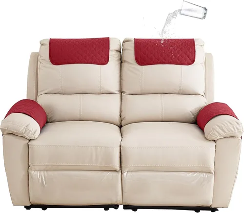 Vista 26 de XMAYODS Funda impermeable para sillón con reposabrazos, fundas antideslizantes para sofá y reposacabezas, fundas para respaldo, fundas para sillón