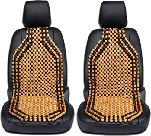 Vista 8 de Zento Deals cojín de confort para asiento con cuentas de madera