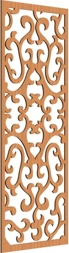 Vista 174 de 9 3/8 pulgadas de ancho x 24 3/8 pulgadas de alto x 1/4 de alto Smithfield paneles de pared de madera con calado, abedul