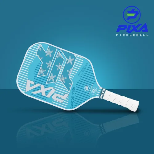 Vista 6 de PIXA Coastal Crush Pickleball Paddle, cara de carbono T-300, superficie de fricción, mango de 5.25 pulgadas, aprobado por USAPA
