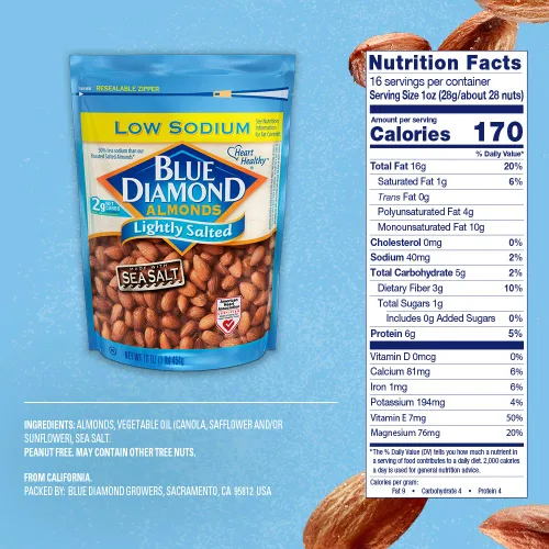Vista 59 de Blue Diamond Almonds, Almendras espolvoreadas de cacao asadas al horno, 14 onzas