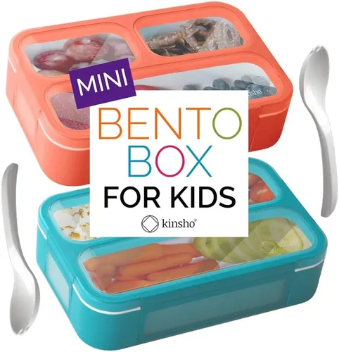 Vista 10 de Bento - Juego de Lonchera para almuerzo o refrigerio, a prueba de fugas, con recipientes, para niños y adultos, libre de BPA, apto para microondas