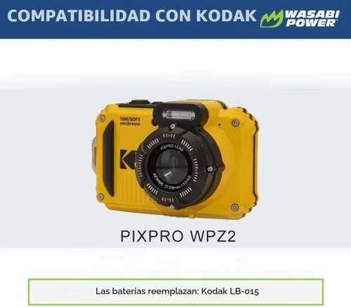 Vista 2 de Wasabi Power Batería (paquete de 2) y cargador dual para Kodak LB-015 y Kodak WPZ2