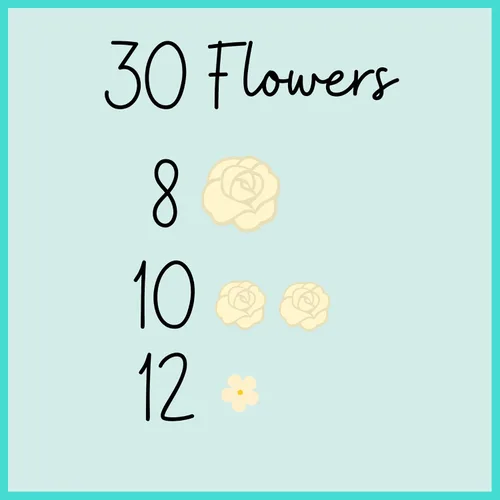 Vista 2 de Simply Sucré 30 flores de glaseado de marfil Flores blancas pequeñas Rosas comestibles de marfil Recuerdos de boda Simply Sucre (30 unidades)