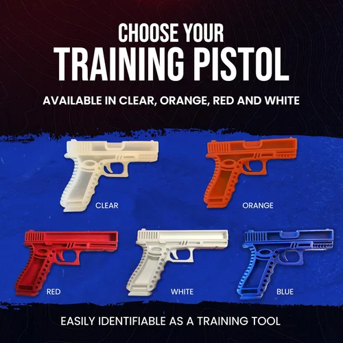 Vista 7 de Pistola de entrenamiento de polímero de plástico duradero, pistola de entrenamiento ligera y realista para taladros de fuego secos seguros