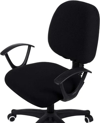 Vista 24 de Smiry Fundas de asiento de silla de computadora de oficina, de jacquard elástico, extraíbles, lavables, antipolvo, protectores de cojín para silla