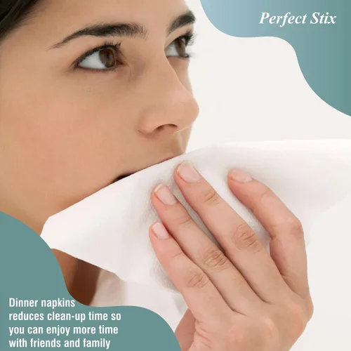 Vista 5 de Perfect Stix - Servilletas de cena (2 capas) color blanco