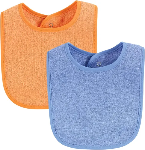 Vista 3 de Hudson Baby Babero unisex BabyDrooler con forro impermeable Azul Rojo