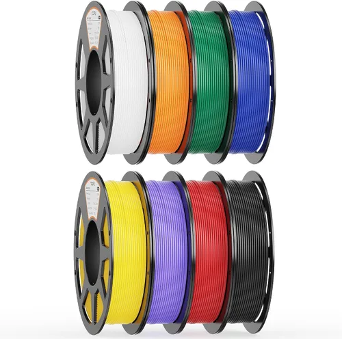 Vista 23 de Paquete de filamento PLA de 0.069 pulgadas, 8 colores vibrantes, apto para Pla Bundle-250gx8-112020006
