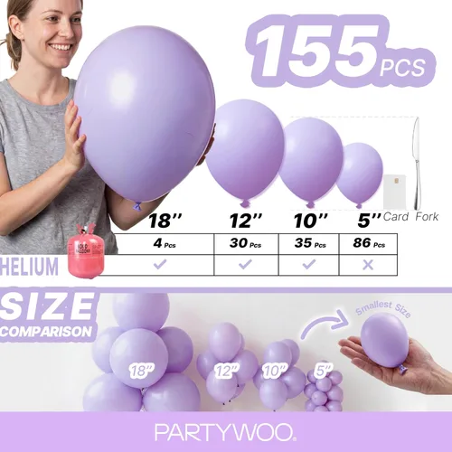 Vista 409 de PartyWoo 50 globos de látex color piel albaricoque, globos de helio boho de Albaricoque-f05