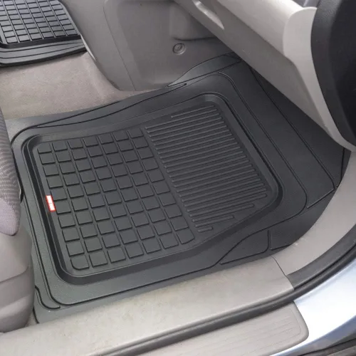 Vista 5 de BDK Performance FlexTough - Juego de 5 piezas de alfombrillas de goma para coche, delanteras y traseras, y forro de carga para coches, SUV