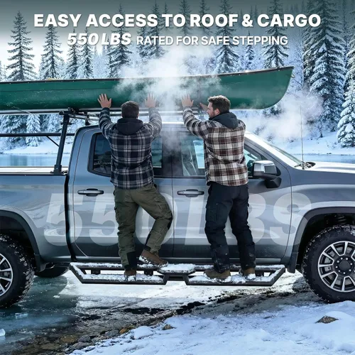 Vista 4 de OEDRO Estribos aptos para Chevy Colorado 15-26 y GMC Canyon Crew Cab