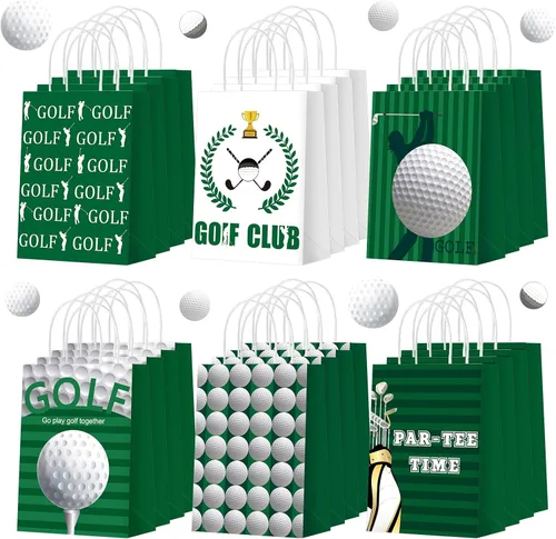 Vista 10 de Outus 24 bolsas de papel para fiesta de fútbol, regalo de fútbol, bolsas de papel con asas, pelota deportiva, bolsa de dulces para pelotas