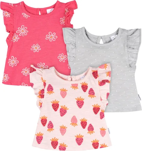 Vista 12 de Gerber Paquete de 3 camisetas de manga corta para bebé niña Flor