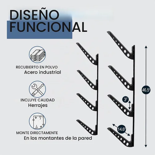 Vista 3 de StoreYourBoard Estante de montaje en pared para tablas de surf, capacidad