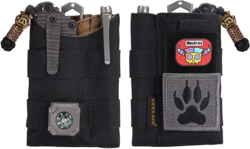 Vista 9 de VIPERADE VE9 EDC - Bolsa organizadora de bolsillo para herramientas, funda multiherramienta con área de parche para bricolaje, bolsa de bolsillo EDC