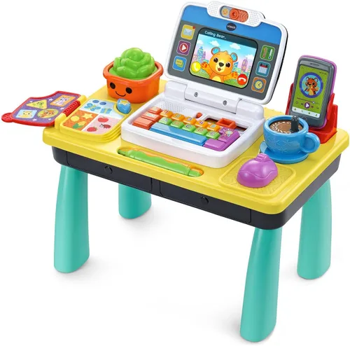 Vista 17 de VTech Little CEO Learning Desk Toddler Activity Center, Pink