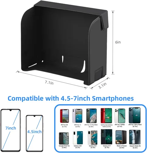 Vista 2 de HeiyRC Parasol para DJI Mini 4 Pro/AIR 3/Mini 2 SE/Mini 3 Pro/Air 2S/Mavic 3 Classic/Pro/Mini 2/Mini 3/AIR 2 RC-N1/RC-N2 Controlador