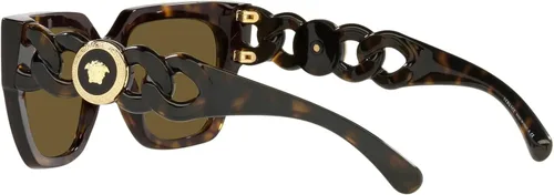 Vista 5 de Versace VE 4409F 10873 Gafas de sol cuadradas de plástico marrón lente antirreflectante marrón, Marrón