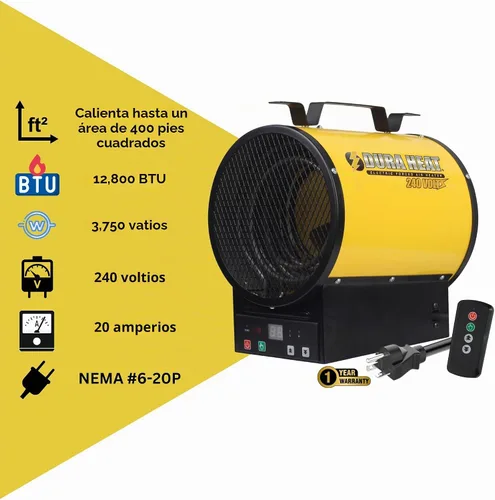Vista 15 de Dura Heat calentador de aire eléctrico, 13,640 BTU- EUH4000R.