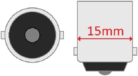 Vista 2 de CEC Industries #5007 Bombillas 12 V, 5 W, base BA15s, forma T-6 (caja de 10)