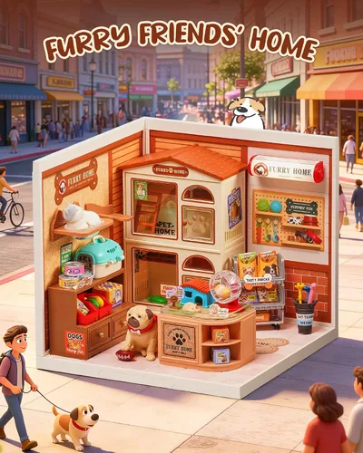 Vista 2 de Rolife Super Creator - Juego de bloques de construcción de casas pequeñas para muñecas pequeñas, kits de modelos de plástico para adolescentes de 14