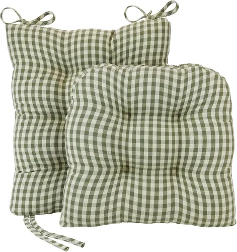 Vista 18 de Klear Vu The Gripper - Juego de cojines antideslizantes para silla mecedora con acolchado grueso, incluye almohadilla de asiento y almohada de Negro