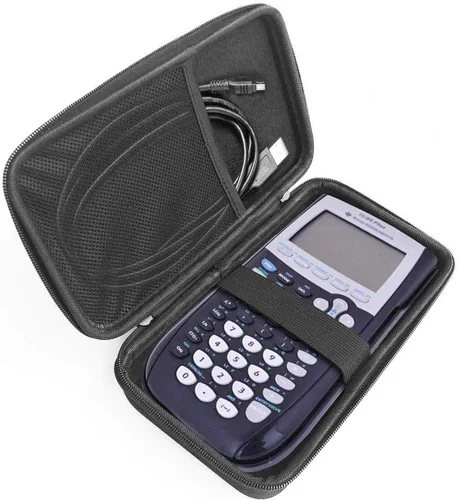 Vista 3 de Estuche rígido compatible con calculadora gráfica Texas Instruments TI 84 Plus