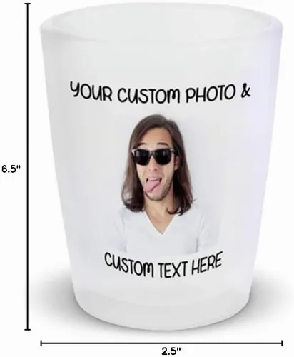 Vista 7 de Vasos de Chupito Accesorios de Bar Foto Personalizada Imagen y Texto Suministros de Bar de Alcohol 1 Vaso de Cerámica 2 Oz