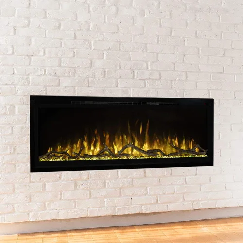 Vista 6 de Modern Flames Serie Spectrum Slimline Montaje en pared/Chimenea eléctrica integrada (SPS-50B), 50 pulgadas