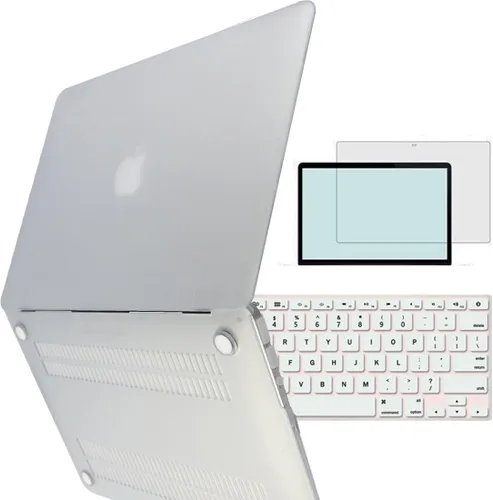 Vista 27 de Funda compatible con MacBook Pro de 13 pulgadas con CD-ROM modelo A1278 versión 2008-2012, carcasa rígida 4 en 1 de plástico a presión con protector